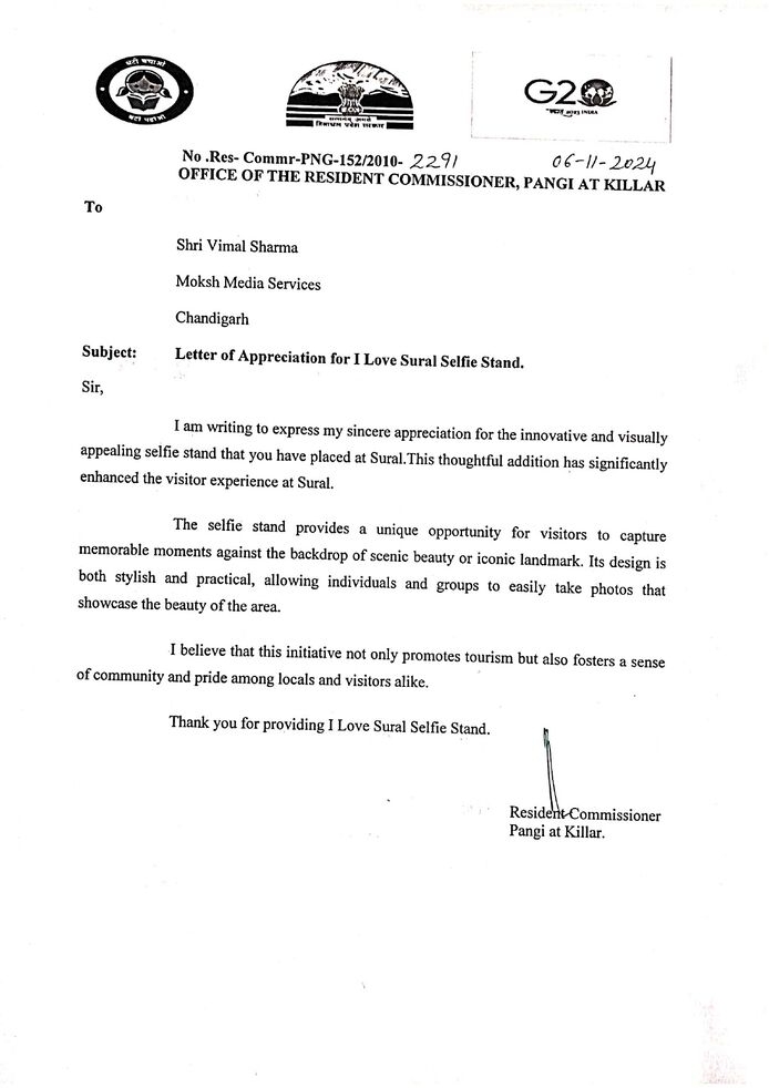 Letter of Appreciation
