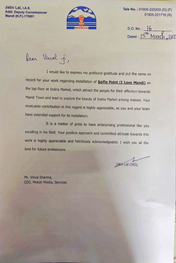 Letter of Appreciation