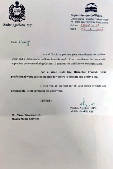 Letter of Appreciation