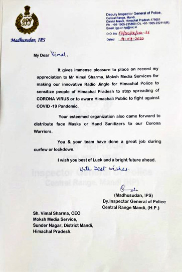 Letter of Appreciation